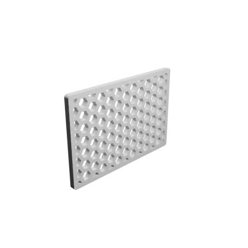 Protective grid STL file, 47x32mm, mesh: 3mm