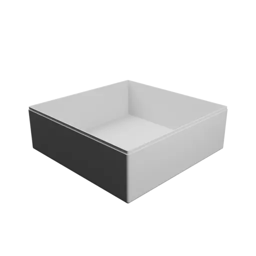 fichier STL boîte carrée avec couvercle - 200×200×70 mm, paroi 2 mm