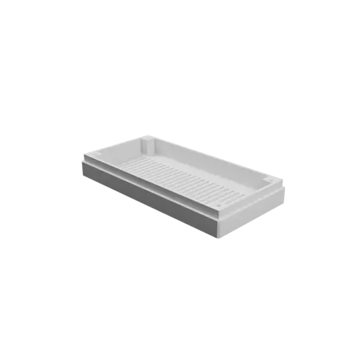 Enclosure with screw-mounted lid STL 3D file: 120×60×20 mm (with ventilation on the lid and under the enclosure)