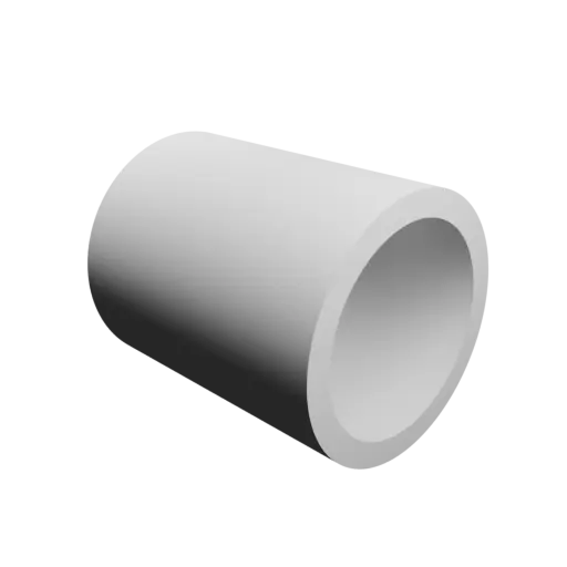 tube STL 3D file OD 250 mm, ID 200 mm, length 300 mm