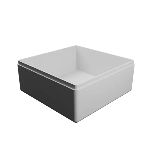 fichier STL boîte à base carrée avec couvercle - 89×89×40 mm, paroi 2 mm