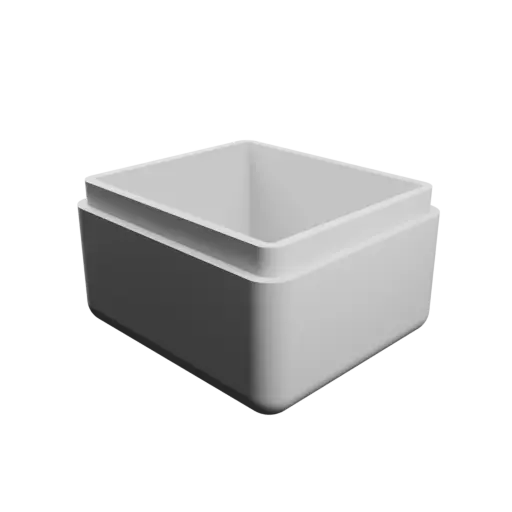 fichier 3D STL boîte à base rectangulaire avec couvercle - 45×40×30 mm, paroi 3 mm