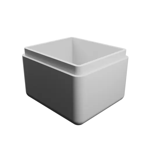 modèle 3D STL boîte à base rectangulaire avec couvercle - 45×40×35 mm, paroi 3 mm