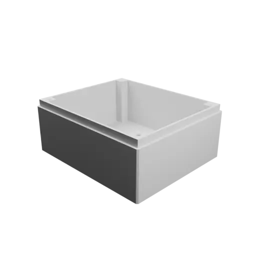 Enclosure with screw-mounted lid STL file: 100×85×45 mm (with ventilation on the lid)