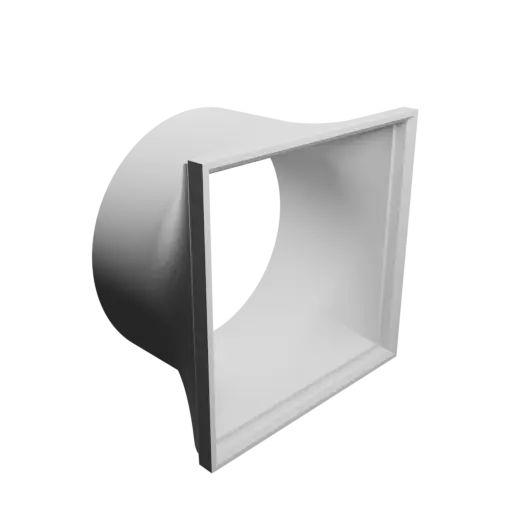 fichier 3D STL Adaptateur de tube rond ⌀80 mm vers rectangulaire 76×76 mm, épaisseur 3 mm
