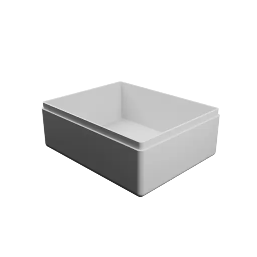 modèle 3D STL boîte à base rectangulaire avec couvercle - 87×70×35 mm, paroi 2 mm