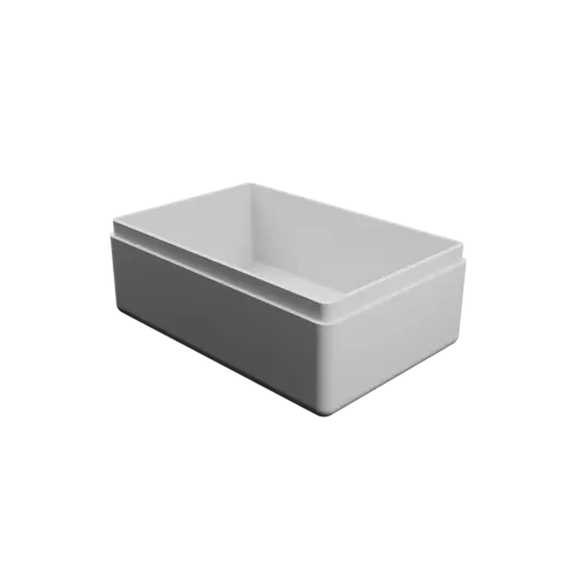 fichier 3D STL boîte à base rectangulaire avec couvercle - 75×50×30 mm, paroi 2 mm