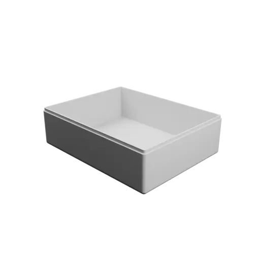 fichier 3D STL boîte rectangulaire avec couvercle - 180×140×56 mm, paroi 3 mm