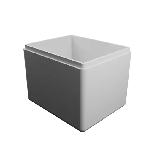 rectangular-base box with lid STL file – 80×65×65 mm, wall thickness 3 mm
