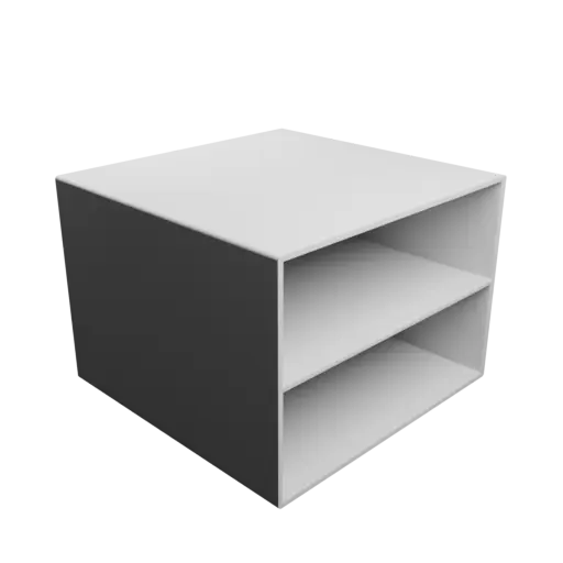 Small parts organizer with 2 drawers 150×50×150 mm STL 3D file, thickness: 3 mm