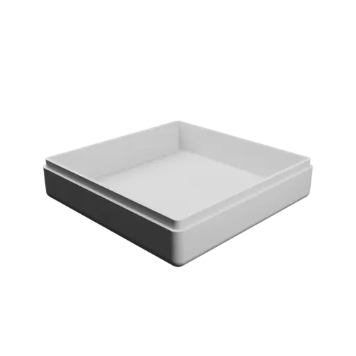 fichier 3D STL boîte carrée avec couvercle - 96×96×26 mm, paroi 3 mm