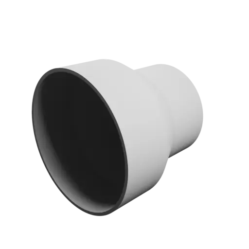 Tubing adapter STL file ⌀ 85–63 mm (Length: 80 mm)