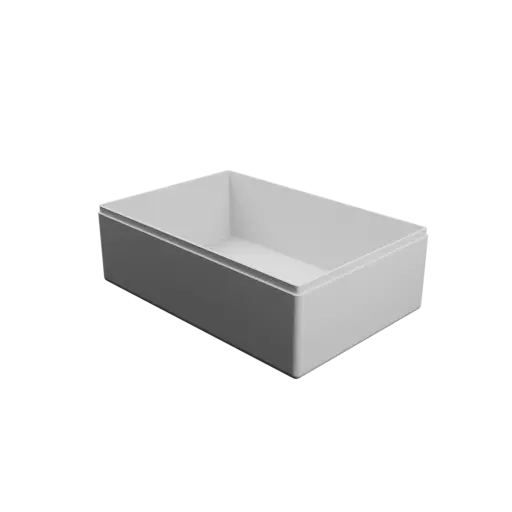 fichier 3D STL boîte à base rectangulaire avec couvercle - 150×100×50 mm, paroi 2 mm