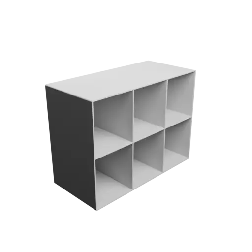 Small parts organizer with 6 drawers 70×80×102 mm STL file, thickness: 2 mm