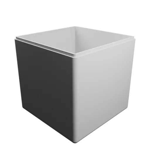 modèle 3D STL cube de rangement avec couvercle - 152×152×152 mm, paroi 5 mm