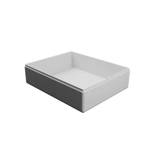 modèle 3D STL boîte à base rectangulaire avec couvercle - 156×126×45 mm, paroi 3 mm