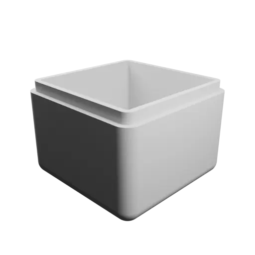 modèle 3D STL boîte à base carrée avec couvercle - 55×55×45 mm, paroi 4 mm