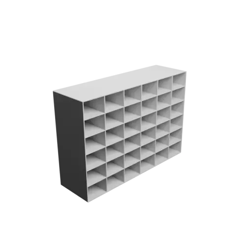 fichier 3D STL Casier de rangement 36 tiroirs 55×38×105 mm, épaisseur: 2 mm