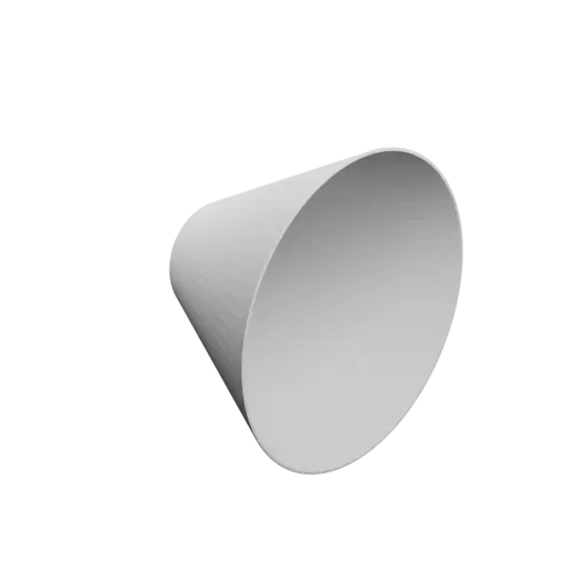 Pot STL 3D file, inner: base Ø80 mm, top Ø200 mm, height 139 mm - wall thickness 2 mm