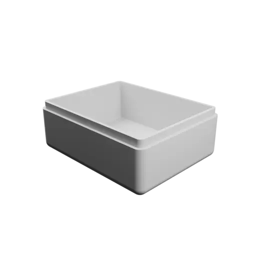 fichier STL boîte rectangulaire avec couvercle - 76×61×33 mm, paroi 3 mm