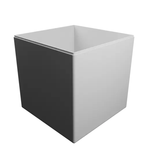 storage cube with lid STL file – 220×220×220 mm, wall thickness 4 mm