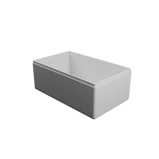 fichier 3D STL boîte rectangulaire avec couvercle - 136×82×55 mm, paroi 2 mm