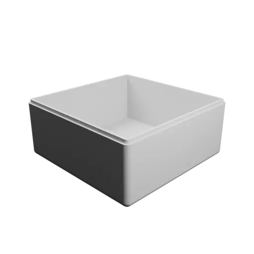fichier STL boîte carrée avec couvercle - 170×170×80 mm, paroi 5 mm