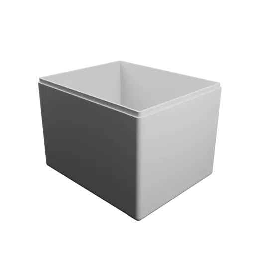 fichier 3D STL boîte rectangulaire avec couvercle - 135×110×100 mm, paroi 3 mm