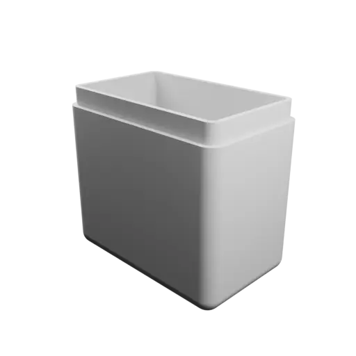 rectangular box with lid STL file – 42×26×42 mm, wall thickness 2 mm