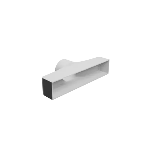 fichier 3D STL Adaptateur de tube rond ⌀63 mm vers rectangulaire 230×45 mm, épaisseur 2 mm