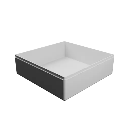 fichier STL boîte à base carrée avec couvercle - 120×120×40 mm, paroi 2 mm
