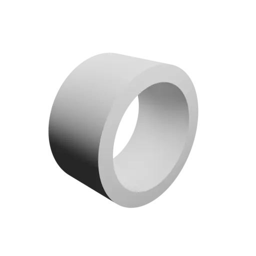 hollow tube STL 3D file OD 23.4 mm, ID 18 mm, length 12 mm