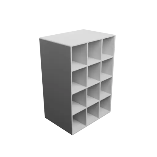 fichier STL Casier de rangement 12 tiroirs 24×29×60 mm, épaisseur: 2 mm