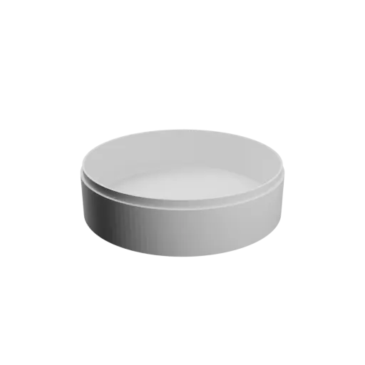 fichier STL Boîte ronde avec couvercle ⌀ 125 mm - Hauteur: 35 mm, Coque: 2.5 mm