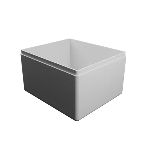 fichier STL boîte à base rectangulaire avec couvercle - 80×70×50 mm, paroi 2 mm
