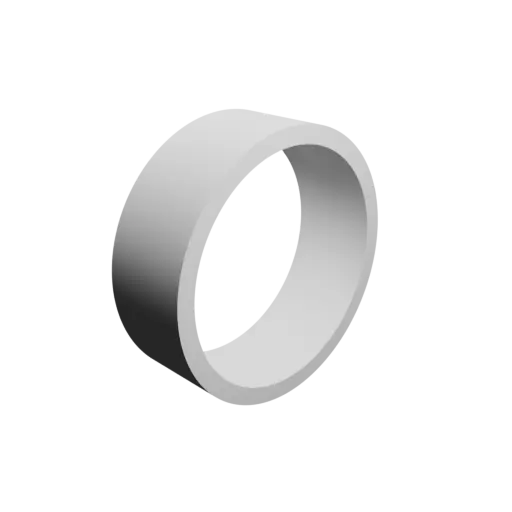 tube STL 3D file OD 23.6 mm, ID 20.5 mm, length 8 mm