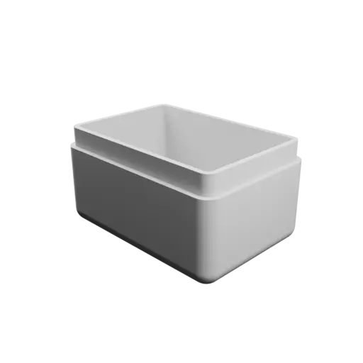 fichier STL boîte à base rectangulaire avec couvercle - 40×28×25 mm, paroi 2 mm