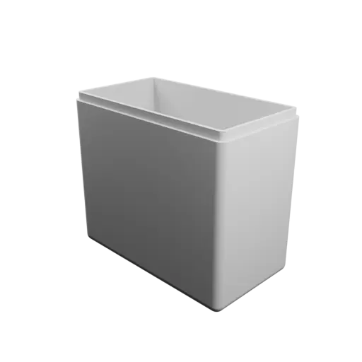 rectangular box with lid STL file – 100×55×90 mm, wall thickness 3 mm