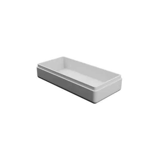 fichier 3D STL boîte à base rectangulaire avec couvercle - 104×50×25 mm, paroi 3 mm