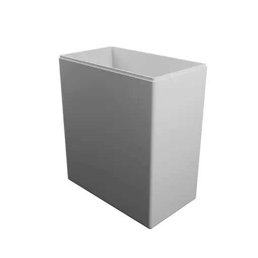 fichier 3D STL boîte à base rectangulaire avec couvercle - 210×120×240 mm, paroi 4 mm
