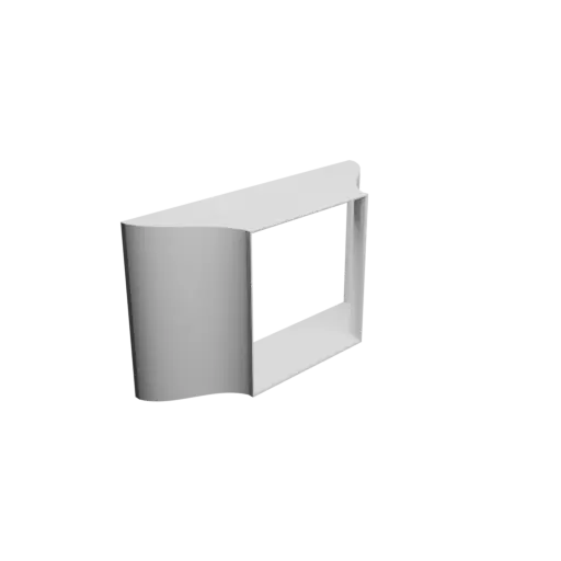 fichier 3D STL Adaptateur de tube rectangulaire 242x138mm vers 124.6x129mm - transition: 60mm