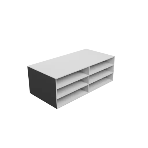 fichier 3D STL Casier de rangement 6 tiroirs 150×30×150 mm, épaisseur: 3 mm