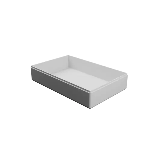 modèle 3D STL boîte rectangulaire avec couvercle - 197×127×44 mm, paroi 3 mm