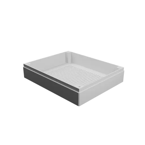 Enclosure with screw-mounted lid STL 3D file: 120×98×30 mm (with ventilation on the lid and under the enclosure)