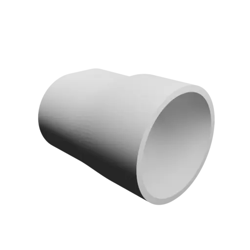 fichier STL Adaptateur de tube ovale 53x38mm vers 51x50mm - transition: 20mm