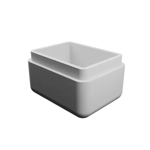 modèle 3D STL boîte rectangulaire avec couvercle - 35×27×25 mm, paroi 3 mm