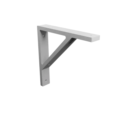 L-bracket 190×190 mm STL 3D file, thickness 10 mm, hole diameter 5 mm