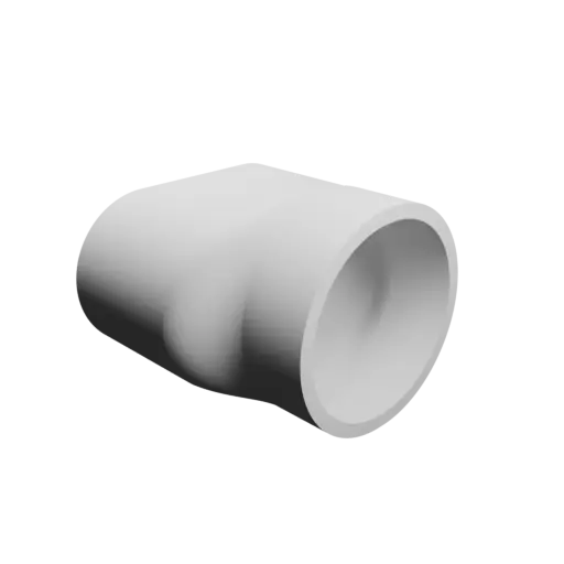 fichier STL Adaptateur de conduit ovale 100x50mm vers 70x68mm - transition: 20mm