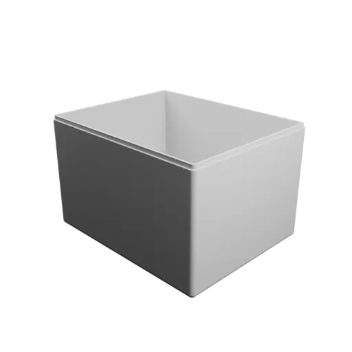 fichier 3D STL boîte à base rectangulaire avec couvercle - 185×149×120 mm, paroi 3 mm