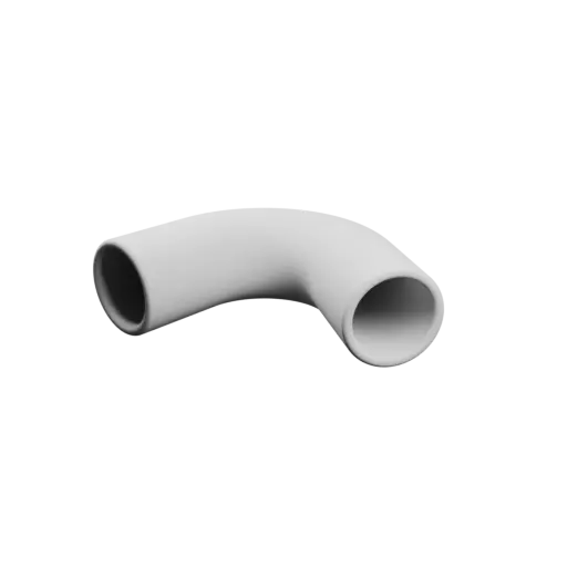 Tubing elbow STL 3D file 120° ⌀OD: 25 mm ⌀ID: 20 mm thickness: 2.5 mm